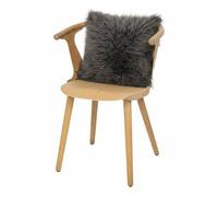 Infinity Leather Luxury Genuine Sheepskin 40X40Cm Real Wool Single Sided Cushion In Grey Grey 40cm x 40cm