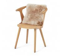 Infinity Leather Luxury Genuine Sheepskin 40X40Cm Real Wool Single Sided Cushion In Taupe Taupe 40cm x 40cm