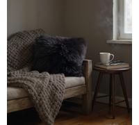 Infinity Leather Luxury Genuine Sheepskin Cushion 40×40 cm - Real Wool Pillow with Suede Backing, Soft Fluffy Decorative Throw Cushion for Sofa, Bed, or Chair - Single-Sided Real Sheepskin