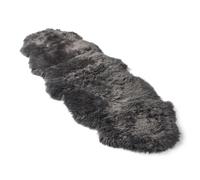 Infinity Leather Luxury Genuine Sheepskin Double Natural Fluffy Soft Real Wool Rug in Dark Grey | Size: 180 cm x 60 cm Infinity Leather Dark Grey 180 cm x 60 cm