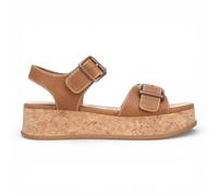 Infinity Leather Magical Women’s Scotch Tan Brown Faux Leather Strappy Platform Wedge Sandals