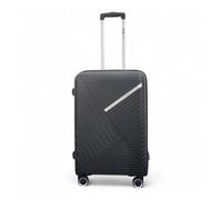Infinity Leather Medium Suitcase 24" Lightweight PP 4 Wheels Spinner 3-Digit Combination Lock Hard Shell Luggage for 15 to 20kg