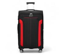 Infinity Leather Medium Suitcase 24" Super Lightweight Expandable Luggage 20% 4 Wheels Spinner 3-Digit Combination Lock Soft Shell Luggage for 15 to 20kg