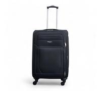 Infinity Leather Medium Suitcase 24" Super Lightweight Expandable Luggage 20% 4 Wheels Spinner 3-Digit Combination Lock Soft Shell Luggage for 15 to 20kg