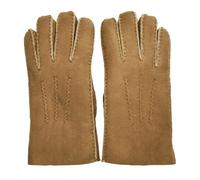 TruClothing Men’s Genuine Sheepskin Leather Gloves Winter Suede Warm Wool Lining - Tan S