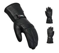 Infinity Leather Men’s Thermal Motorbike Gloves - Premium Cowhide Leather, 3M Thinsulate™ Insulation, Waterproof & Windproof, Padded Winter/Summer Motorcycle Riding Gloves