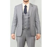 Infinity Leather Men's 3 Piece Formal Classic Prom Suit Workwear in Grey | Size: 44R Infinity Leather Grey 44R