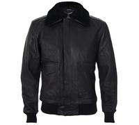 Infinity Leather Men's Air Force A2 Cowhide Bomber Jacket-Montreal in Black | Size: Small Infinity Leather Black S