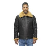 Infinity Leather Mens B3 WW2 Leather Sheepskin Aviator Flying Jacket-Charleston - Brown Ginger - UK XL | EU 52 | US 42