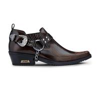 Infinity Leather Men's Brown Eagle Cuban Heel Leather Cowboy Boots - Brown - UK 9 | EU 43 | US 10