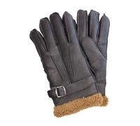 Infinity Leather Mens Brown Luxury Sheepskin Leather Gloves With Buckle