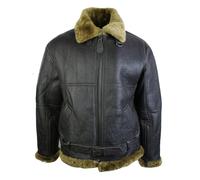 Infinity Leather Men's Brown Original RAF Sheepskin Flying Pilot Jacket Classic Brown Ginger - 3XL
