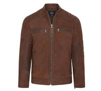 Infinity Leather Mens Buff Leather Cafe Racer Biker Jacket - Jinan - Brown - UK 5XL | EU 60 | US 50