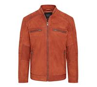 Infinity Leather Men's Buff Leather Cafe Racer Biker Jacket - Jinan in Tan | Size: 3XL Infinity Leather Tan 3XL