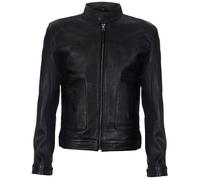 Infinity Leather Men's Classic Fitted Leather Biker Jacket-Austin in Black | Size: 3XL Infinity Leather Black 3XL