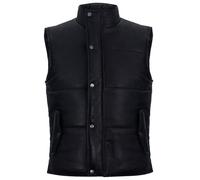 Infinity Leather Men's Classic Leather Puffer Waistcoat-Nottingham in Black | Size: Large Infinity Leather Black L