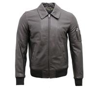 Infinity Leather Men's Cowhide Airline Leather A2 US Airforce Bomber Jacket in Brown | Size: 3XL Infinity Leather Brown 3XL