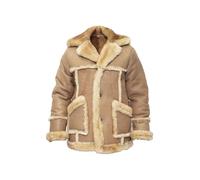 Infinity Leather Mens Designer Beige Long Winter Real Sheepskin Coat