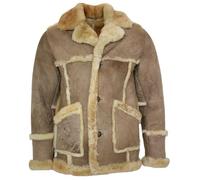Infinity Leather Mens Designer Beige Long Winter Real Sheepskin Coat