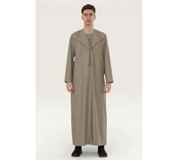 Infinity Leather Men's Eid Moroccan Thobe Robe Djellaba Ramadan Eid Jubba- HM10 - Beige - 56
