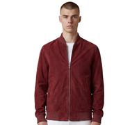 Infinity Leather Men's Goat Suede MA-1 Bomber Jacket-Antalya in Burgundy | Size: Small Infinity Leather Burgundy S
