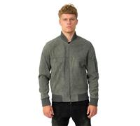 Infinity Leather Mens Goat Suede MA-1 Bomber Jacket-Auckland - Grey - UK L | EU 50 | US 40