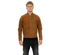 Infinity Leather Mens Goat Suede MA-1 Bomber Jacket-Auckland - Tan - UK 2XL | EU 54 | US 44