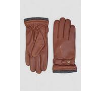 Infinity Leather Men's Italian Leather Warm Wool Lined Winter Knit-Rib Gloves in Light Brown | Size: 2XL Infinity Leather Light Brown 2XL
