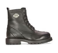 Infinity Leather Men's Leather Military Boots Black Combat Biker Motorcycle Punk Western Boot - Black - UK 11 | EU 45 | US 12