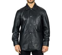 Infinity Leather Men's Leather Shirt Western Trucker Jacket - Medium