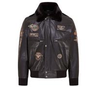 Infinity Leather Men's Leather US Air Force Bomber Jacket- Lieksa in Black | Size: 3XL Infinity Leather Black 3XL