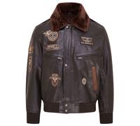 Infinity Leather Men's Leather US Air Force Bomber Jacket- Lieksa in Brown | Size: Small Infinity Leather Brown S