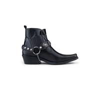 Infinity Leather Men's Leather Winklepicker Western Gothic Boots in Black | Size: 8 Infinity Leather Black 8