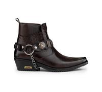 Infinity Leather Men's Leather Winklepicker Western Gothic Boots in Brown | Size: 7 Infinity Leather Brown 7