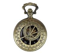 Infinity Leather Men's Mechanical Gold Pocket Watch Peaky Vintage Double Hunter Automatic