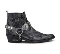 Infinity Leather Men's Mens Grey Snakeskin Winklepicker Cowboy Leather Ankle Boots | Size: 8 Infinity Leather Grey 8