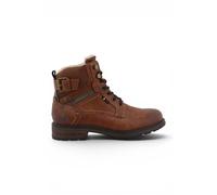 Infinity Leather Men's Mustang Faux Leather Winter Lace-Up Ankle Boots - M0021001 in Brown | Size: 9 Infinity Leather Brown 9
