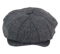 Infinity Leather Men's Peaky Blinders Herringbone Hat in Charcoal | Size: XL Infinity Leather Charcoal XL