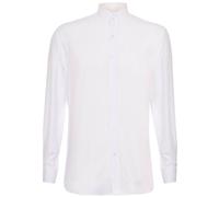 Infinity Leather Men's Peaky Blinders Removable Collar Nehru Collarless Shirt in White | Size: Large Infinity Leather White L