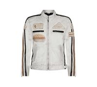 Infinity Leather Mens Racing Leather Biker Jacket-Portland - White - UK 3XL | EU 56 | US 46