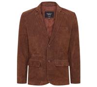 Infinity Leather Men's Slim Goat Suede Italian Blazer Jacket-Somero in Brown | Size: Medium Infinity Leather Brown M