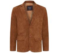 Infinity Leather Men's Slim Goat Suede Italian Blazer Jacket-Somero in Tan | Size: Small Infinity Leather Tan S