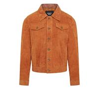 Infinity Leather Mens Trucker Goat Suede Western Leather Jeans Jacket - Yangon - Tan - UK 2XL | EU 54 | US 44