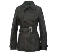 Infinity Leather Mid Length Leather Trench Coat -Oakham In Green Green 14