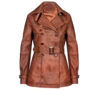 Infinity Leather Mid Length Leather Trench Coat -Oakham In Tan Tan 20