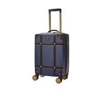 Infinity Leather Navy Cabin Suitcase 55 x 35 x 22 cm Lightweight Hard Shell Luggage Suitable for Easyjet, Ryaniar, Jet 2 Paid Carry on