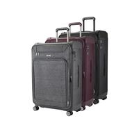 Infinity Leather Parker Soft Cabin Suitcase 54 X 37 X 24 Cm Suitable For Easyjet, Ryanair In Grey Grey One Size
