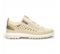 Infinity Leather Pikolinos Leather Lace Up Zipped Trainer Sneaker Shoes - Vigo In Beige Beige