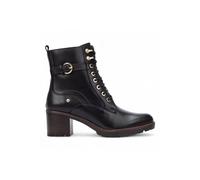 Infinity Leather Pikolinos Leather Mid-Heel Combat Ankle Boots - Llanes In Black Black