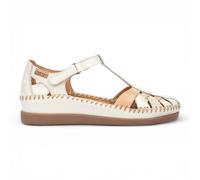 Infinity Leather Pikolinos Leather Semi-Open Wedge Sandal Shoes - Cadaques In Off White Off White 6